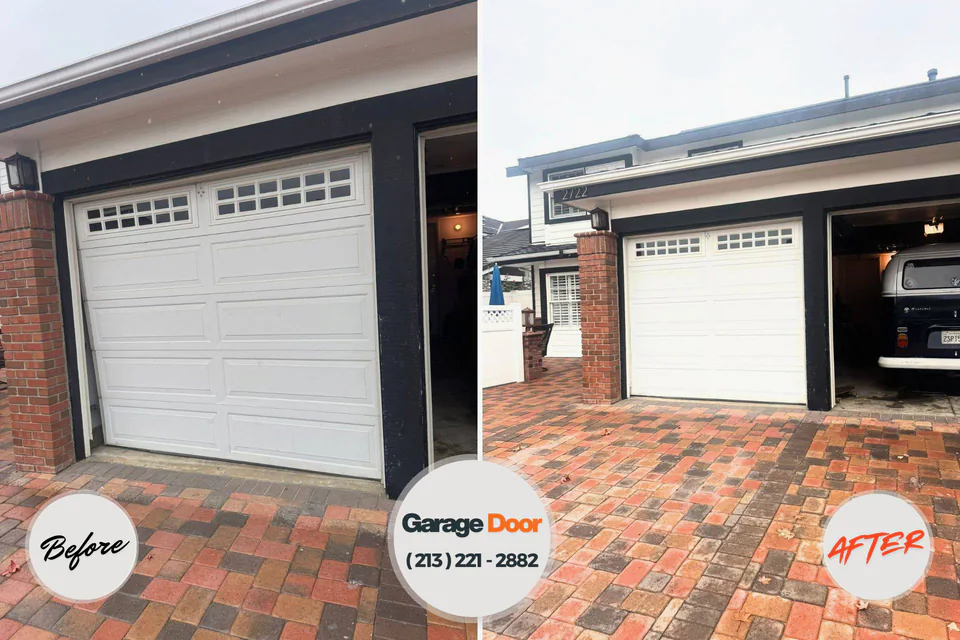 Before and after: garage door repair Seven Oaks, SC